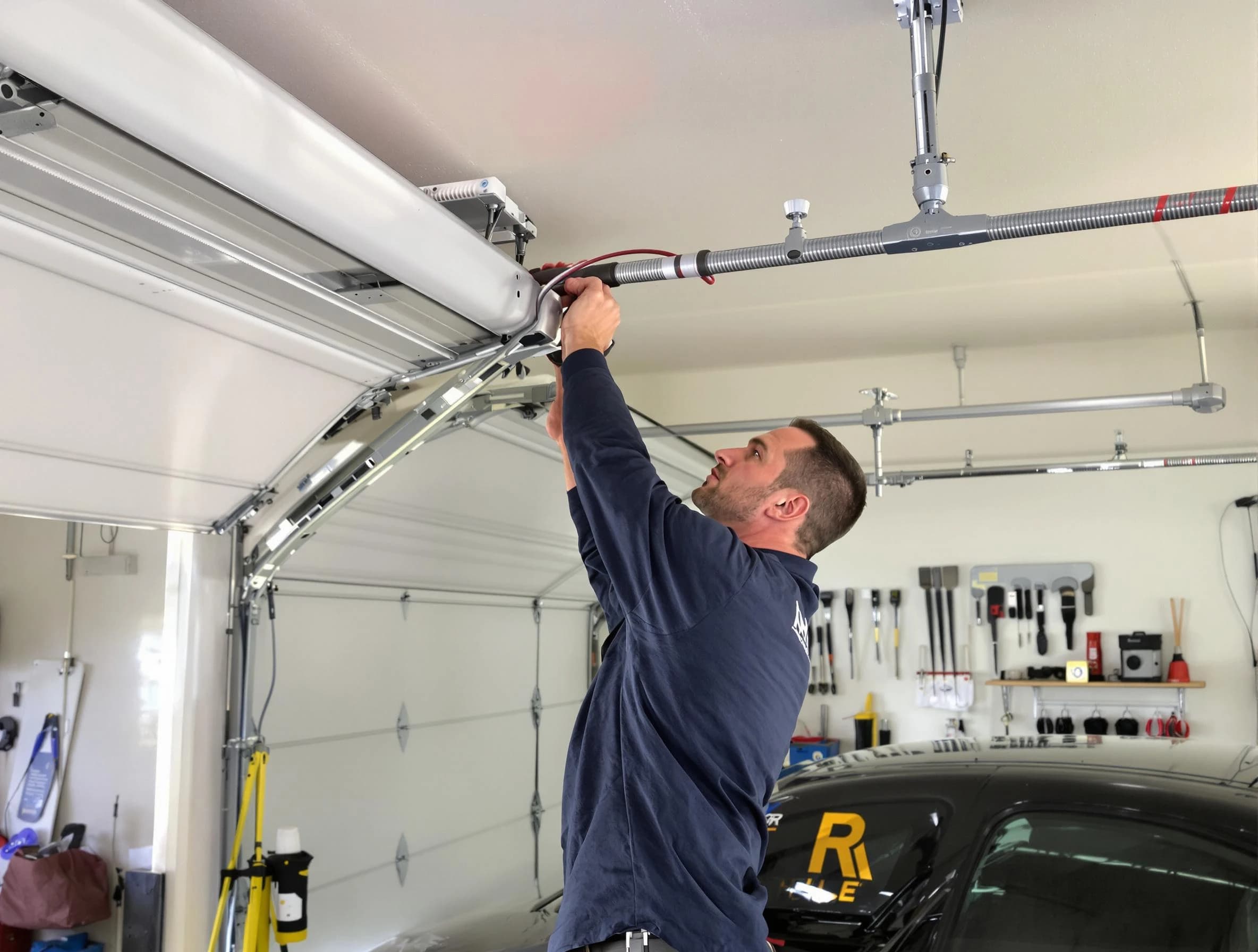 Kennesaw Garage Door Repair technician performing garage door cable repair in Kennesaw