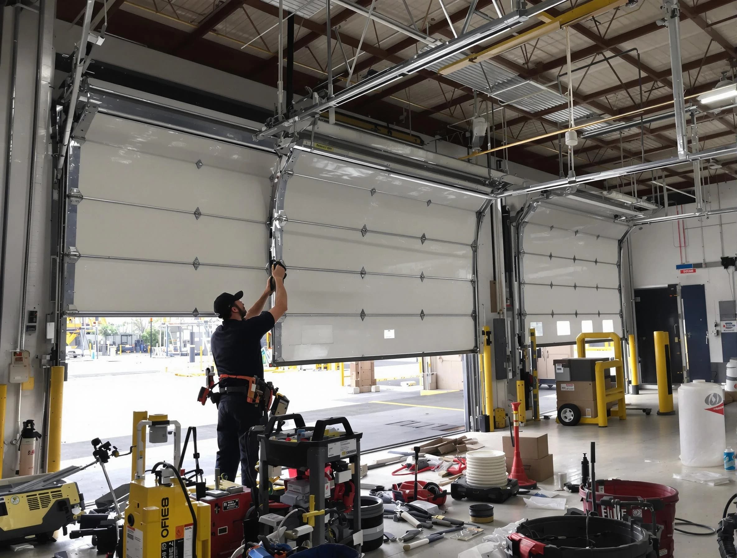 Kennesaw Garage Door Repair technician performing commercial garage door repair in Kennesaw
