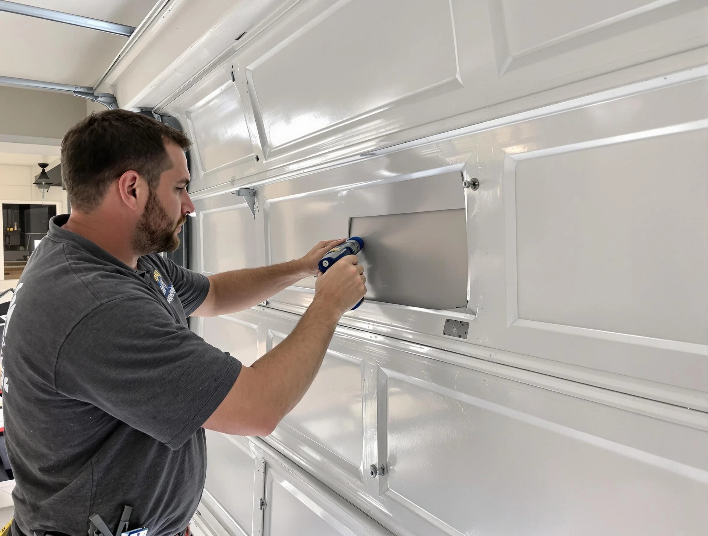 Garage door panel repair by Kennesaw Garage Door Repair in Kennesaw