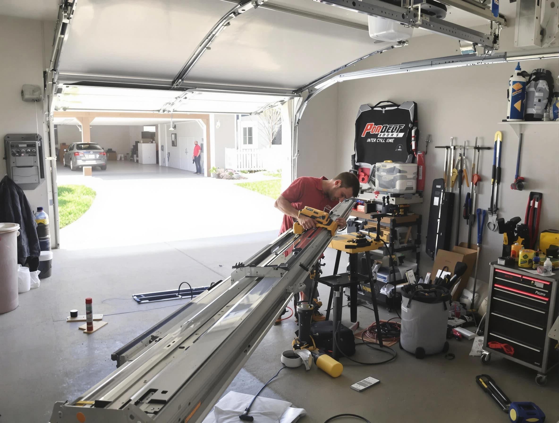 Kennesaw Garage Door Repair expert performing track repair in Kennesaw