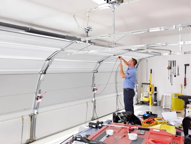 Garage door cable repair service by Kennesaw Garage Door Repair in Kennesaw